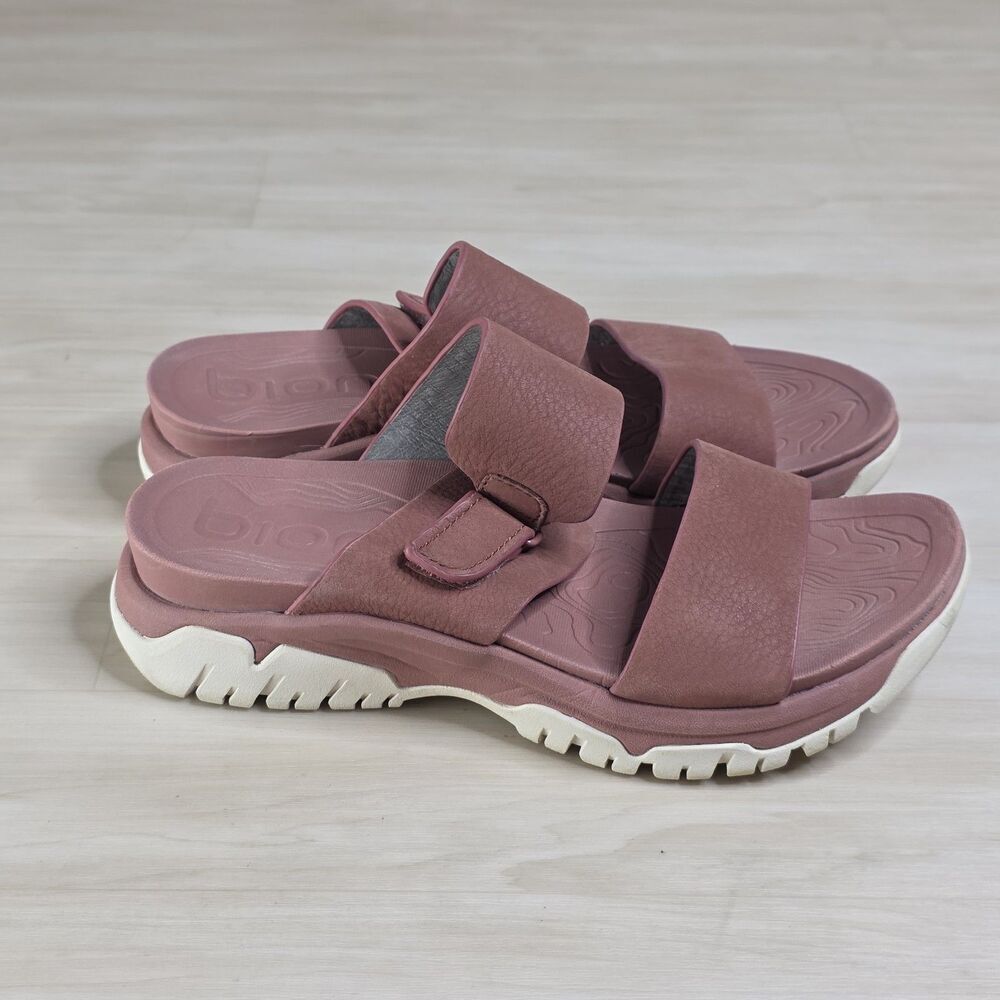 Bionica Nisha Sandals‎ Size 6.5 Desert Rose Leather Comfort Slip On Casual Shoes